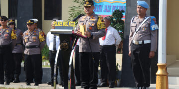 Gabungan Polres Magelang Kota, Polresta Magelang, dan Kodim 0705 Magelang Gelar Latihan Simulasi Penanganan Rusuh Massa