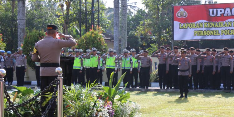 Kapolresta Magelang Pimpin Upacara Kenaikan Pangkat Pengabdian
