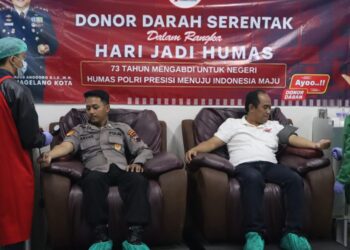 Peringati Hari Jadi Humas Polri ke-73 Polres Magelang Kota Adakan Kegiatan Donor Darah