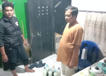 Polsek Muntilan Gelar Razia Miras, Amankan Barang Bukti Tuak dan Ciu