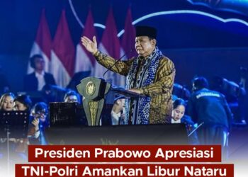 Hadiri Perayaan Natal Nasional, Presiden Prabowo Sampaikan Terima Kasih ke Kapolri & Panglima TNI