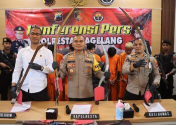 Polresta Magelang Amankan 9 Pelaku Tawuran Bersajam di Mertoyudan