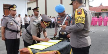 Polres Magelang Kota Gelar Sertijab Kasat Binmas dan Kapolsek Magelang Utara