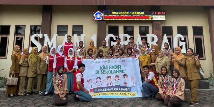 Deteksi Dini Kesehatan Pelajar, Puskesmas Grabag 1 Gelar CKG Terpadu di SMAN 1 Grabag