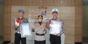 Dua Polisi Muda Polres Magelang Kota Borong 3 Medali di Kapolri Cup VI Taekwondo