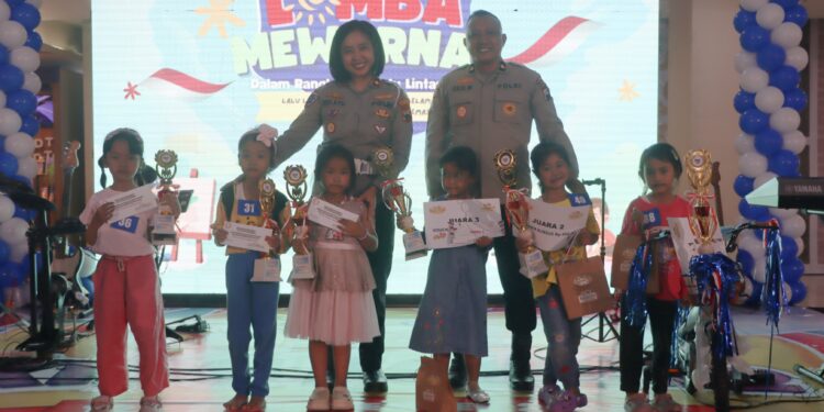Lomba Mewarnai Meriahkan Hari Lalu Lintas Bhayangkara ke-70 di Magelang, Edukasi Tertib Berlalu Lintas Sejak Dini