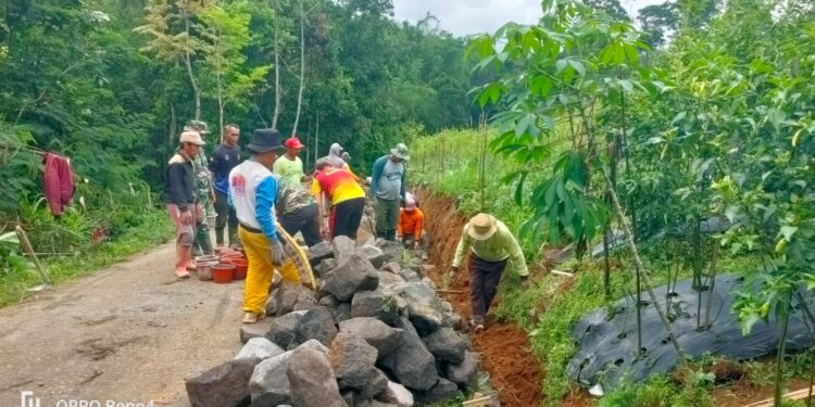 Kodim Magelang Melaksanakan Karya Bhakti di Desa Mangli